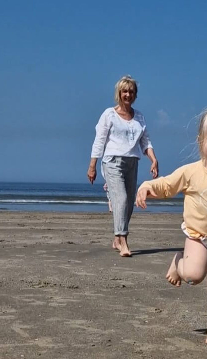 Me and granddaughter at the beach