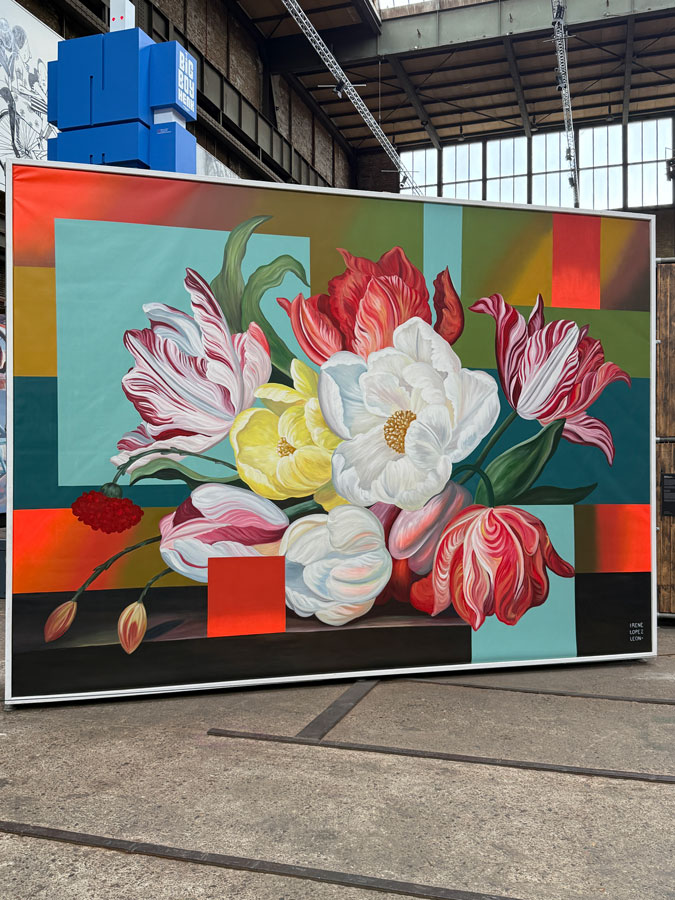 Mural art at Straat Museum artist Irene Lopez
