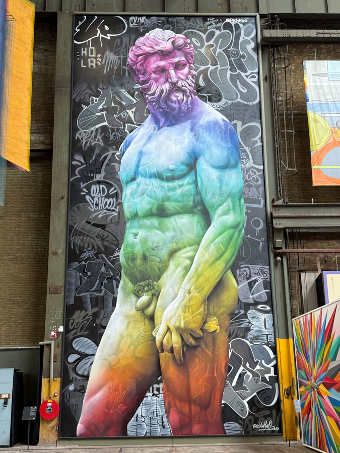 Mural at Straat Museum artist PichoAvo