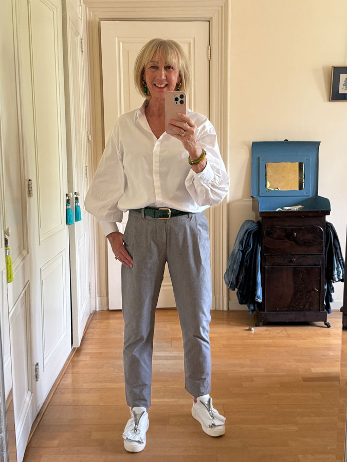 Grey summer trousers