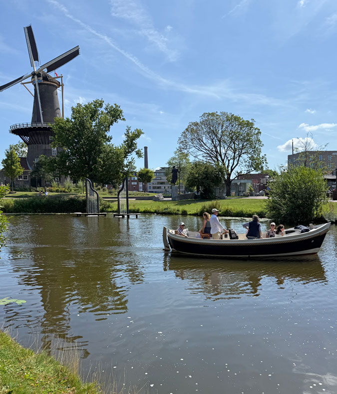 Mill at canal Leiden