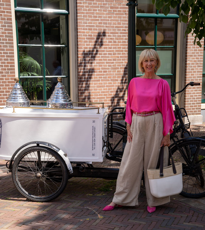 Pink top with kimono sleeves