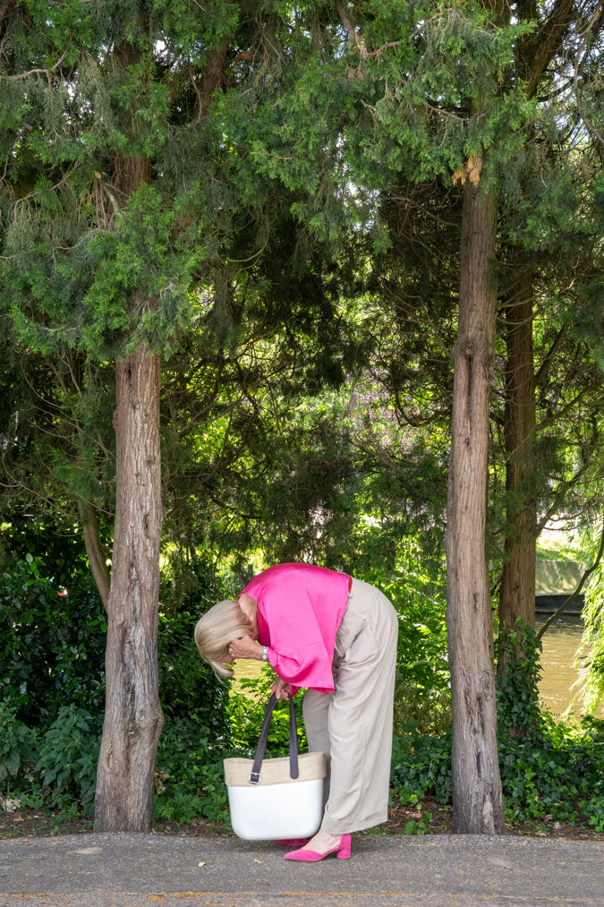 Pink top with kimono sleeves