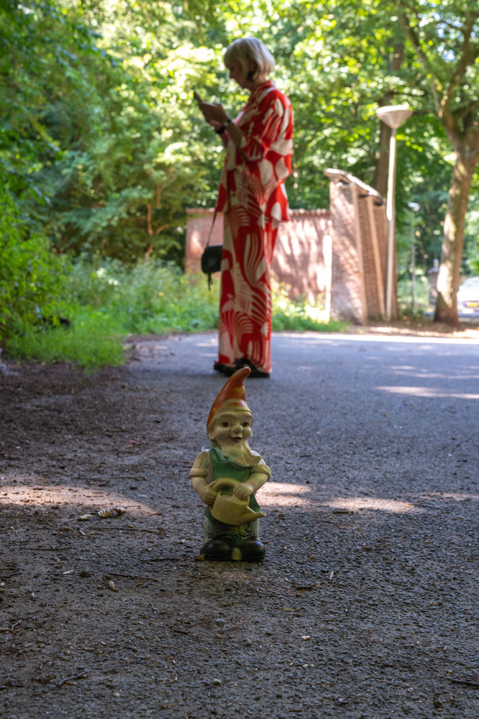 Red and white palazzo co-ord