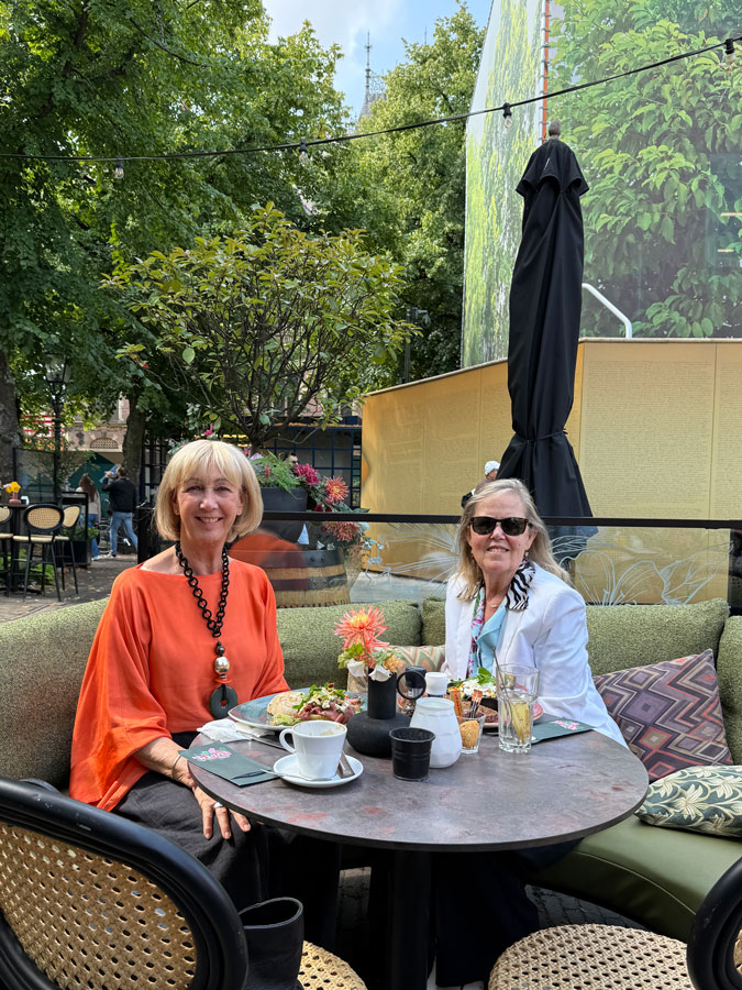 Me and Marjolein having lunch