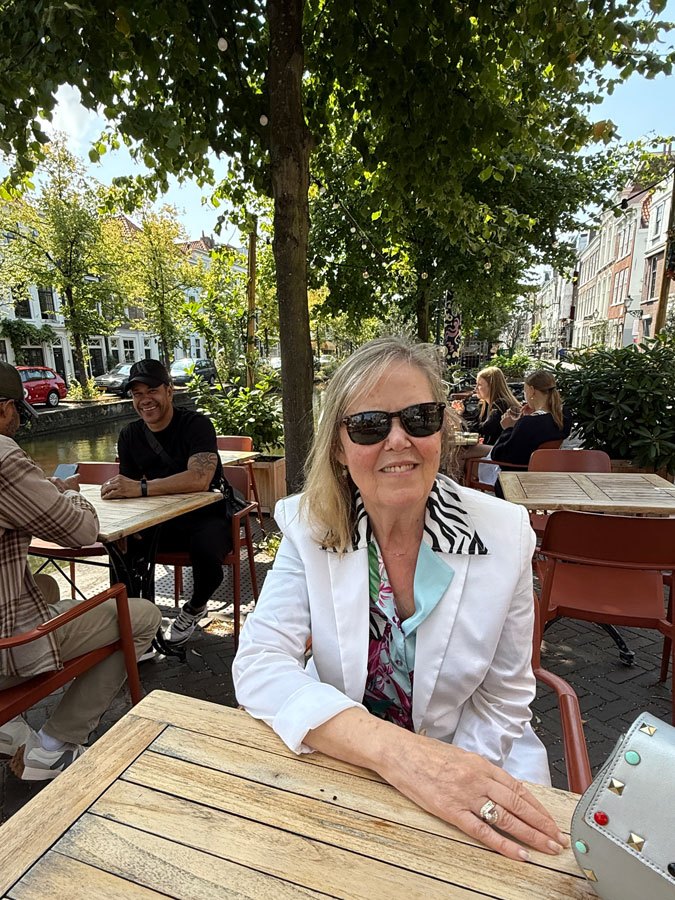 Marjolein on a terrace