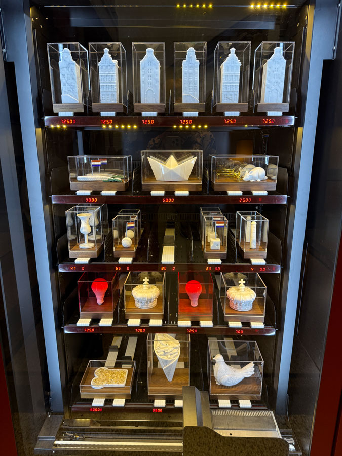 Vending machine selling art at Rosewood Hotel