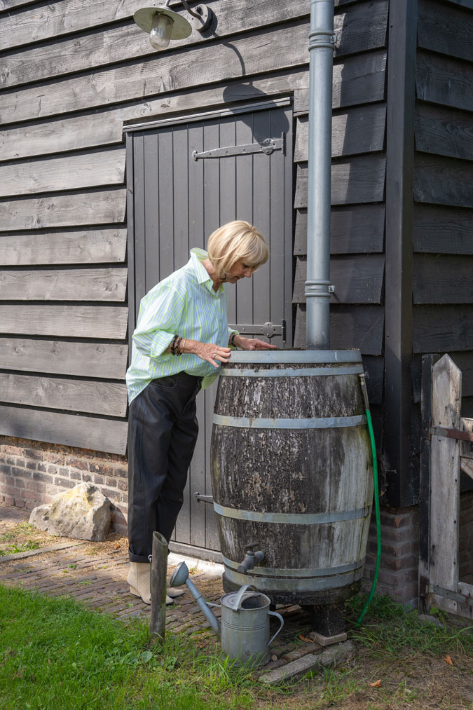 Brown vegan leather trousers