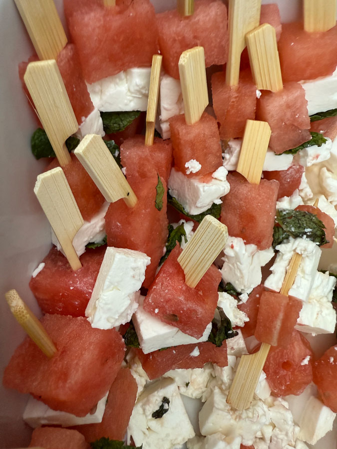 Melon with feta