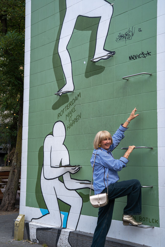 Blue and white striped shirt with jeans