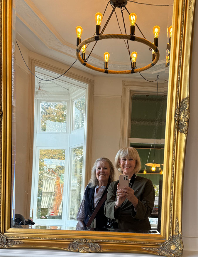 Marjolein and I in the mirror