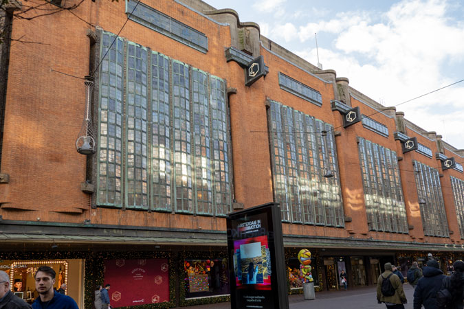 Bijenkorf building in The Hague