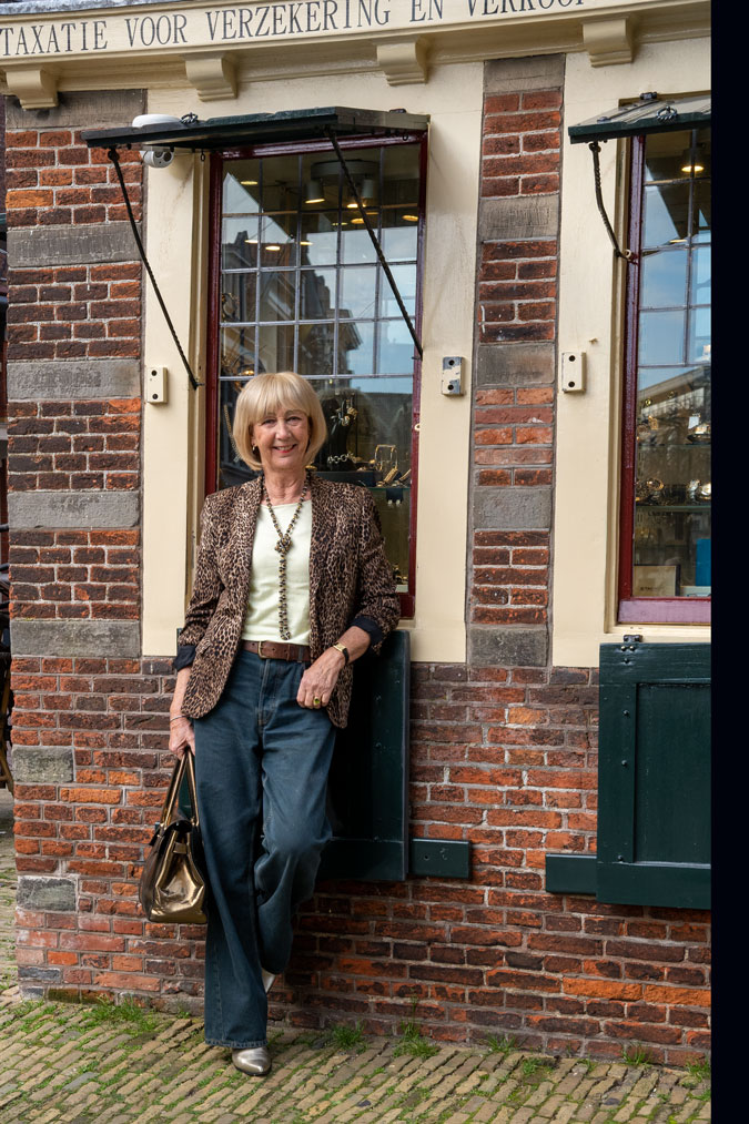 Leopard blazer with jeans