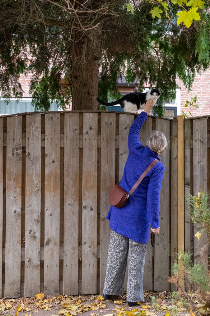 Marjolein with cat