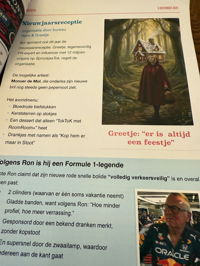 Christmas scene newsletter