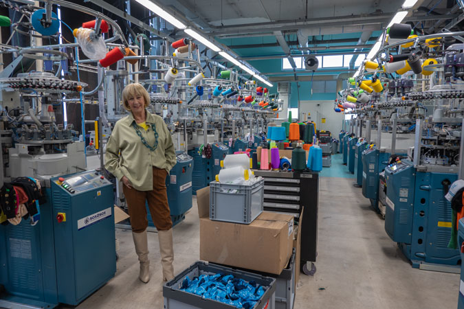 Mint green shirt with brown trousers